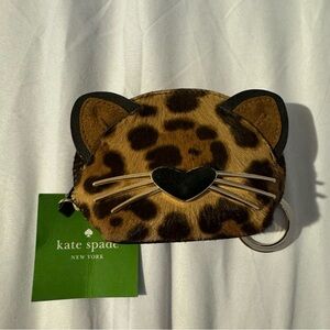 Kate Spade Run Wild Leopard Print Dumpling Coin Purse